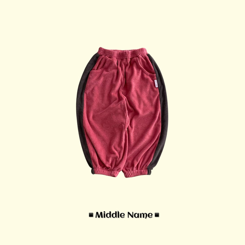 Middle Name - Korean Children Fashion - #littlefashionista - Terry Colored Joger Pants - 3