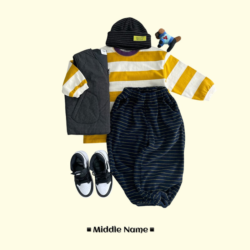Middle Name - Korean Children Fashion - #littlefashionista - Milk Colored Stripe Tee - 9