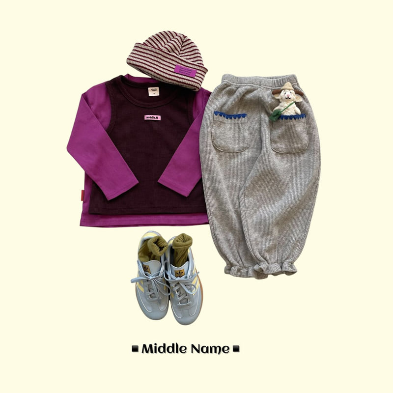 Middle Name - Korean Children Fashion - #littlefashionista - Waffle Pocket Pants - 7