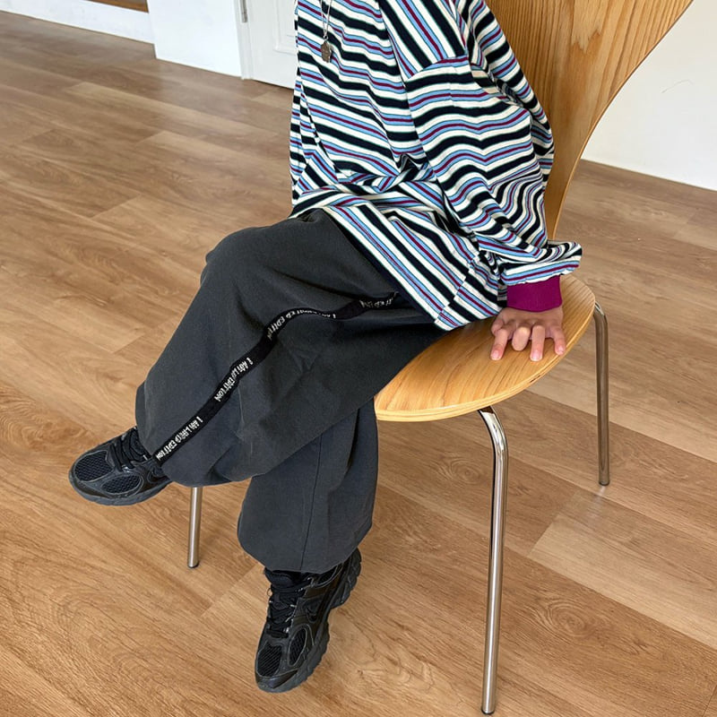 Middle Name - Korean Children Fashion - #littlefashionista - Pigment Tape Jogger Pants - 9