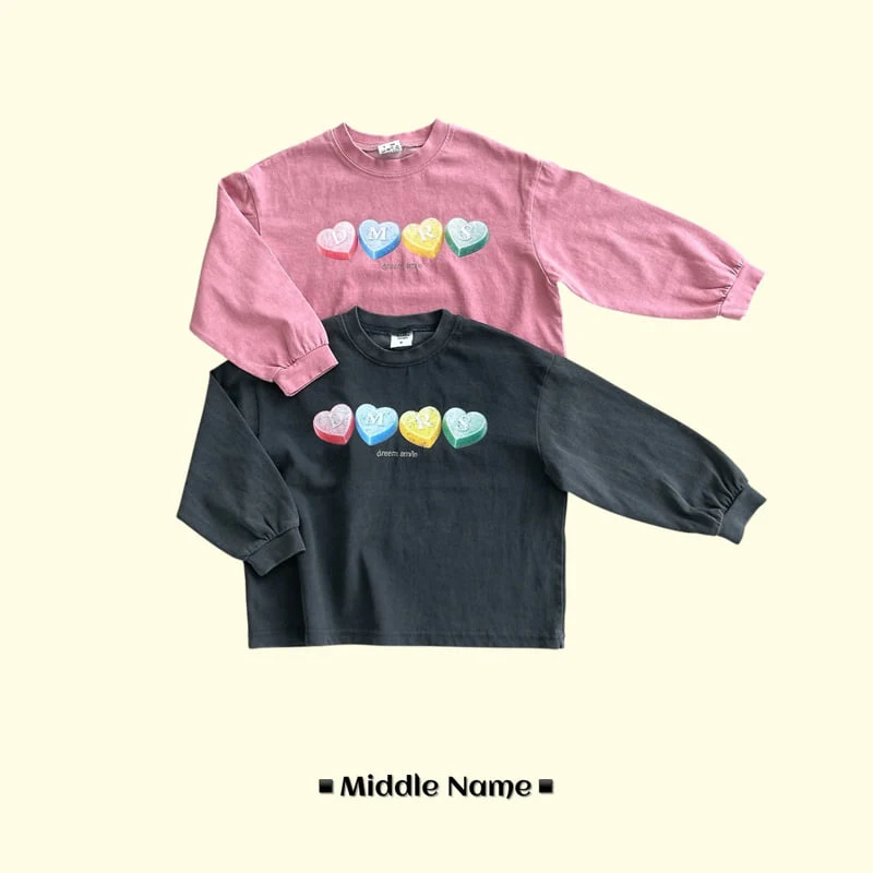 Middle Name - Korean Children Fashion - #magicofchildhood - Pigment Heart Tee