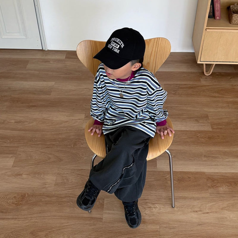 Middle Name - Korean Children Fashion - #magicofchildhood - Pigment Tape Jogger Pants - 10