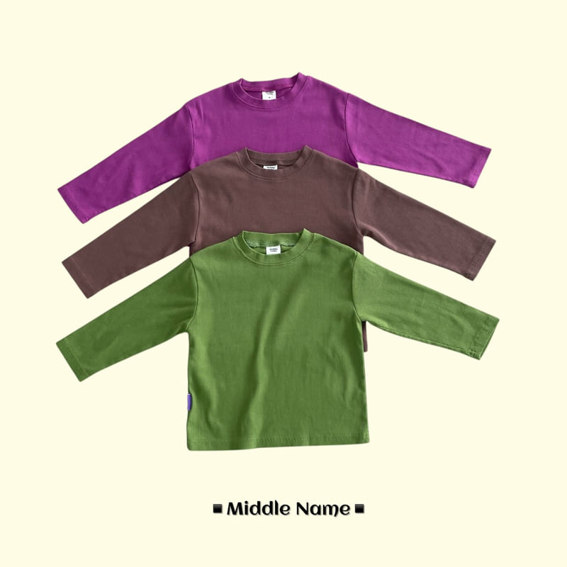 Middle Name - Korean Children Fashion - #minifashionista - Small Rib Basic Tee