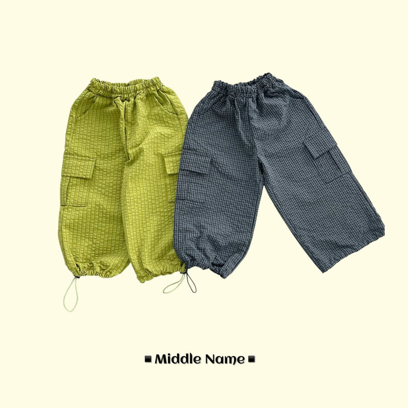 Middle Name - Korean Children Fashion - #minifashionista - Cargo Embo Check Pants