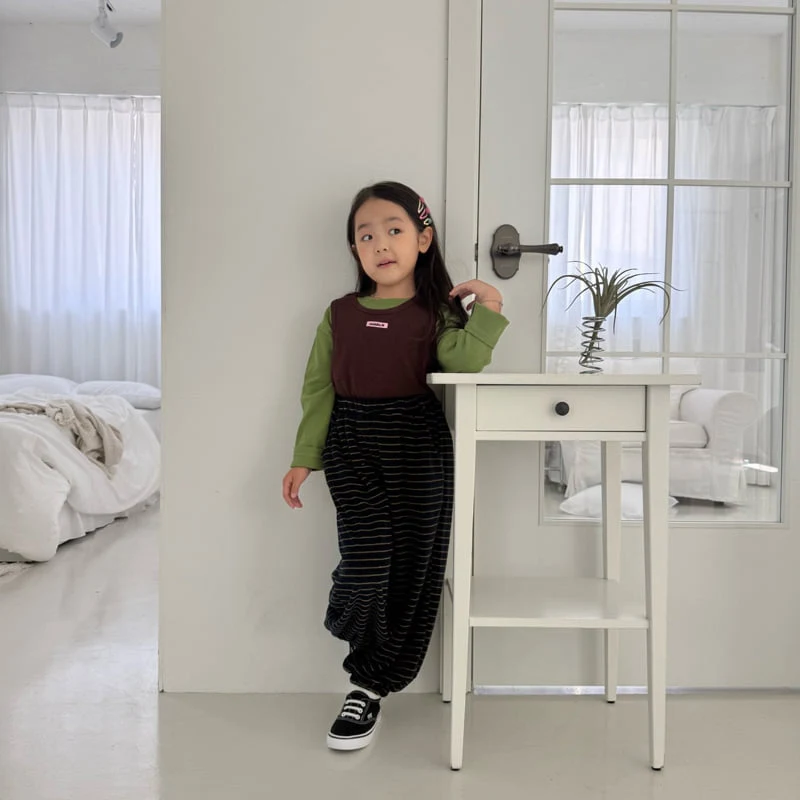 Middle Name - Korean Children Fashion - #magicofchildhood - Waffle Layered Sleeveless - 4
