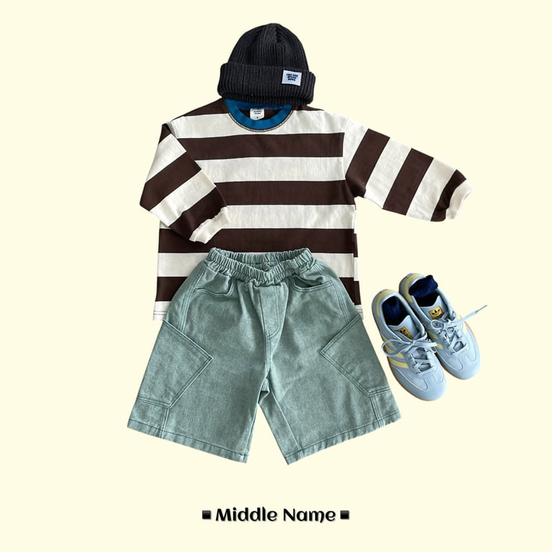 Middle Name - Korean Children Fashion - #prettylittlegirls - Milk Colored Stripe Tee - 12