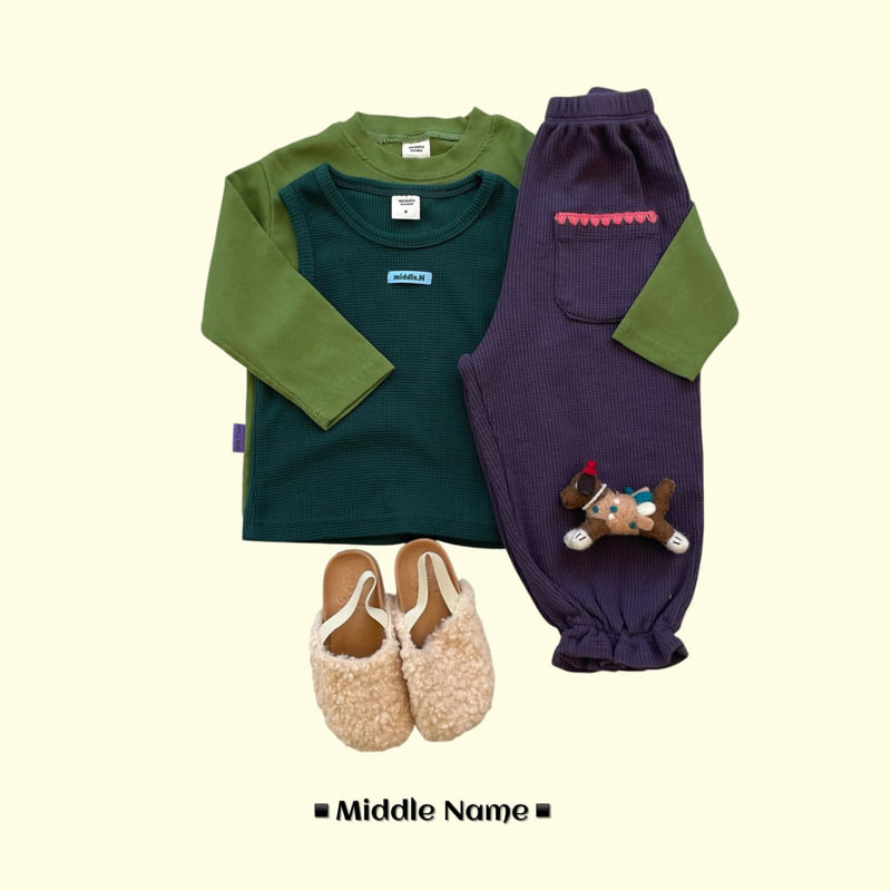 Middle Name - Korean Children Fashion - #prettylittlegirls - Waffle Pocket Pants - 10