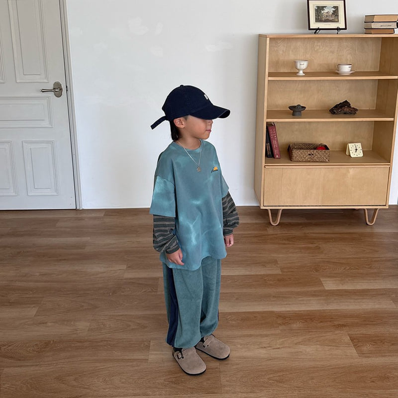 Middle Name - Korean Children Fashion - #prettylittlegirls - Terry Colorblock Jogger Pants - 2