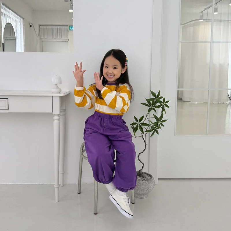 Middle Name - Korean Children Fashion - #prettylittlegirls - Milk Colorblock Striped Tee - 10