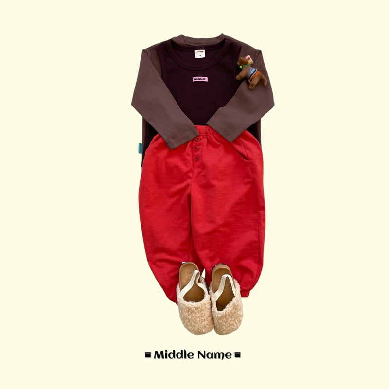 Middle Name - Korean Children Fashion - #stylishchildhood - Dengo Button Jogger Pants - 11