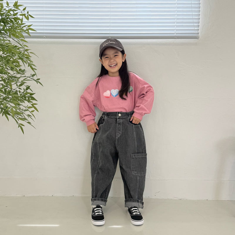 Middle Name - Korean Children Fashion - #toddlerclothing - Pigment Heart Long Sleeve Tee - 4
