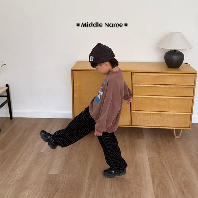 Middle Name - Korean Children Fashion - #stylishchildhood - Terry Striped Jogger Pants - 3