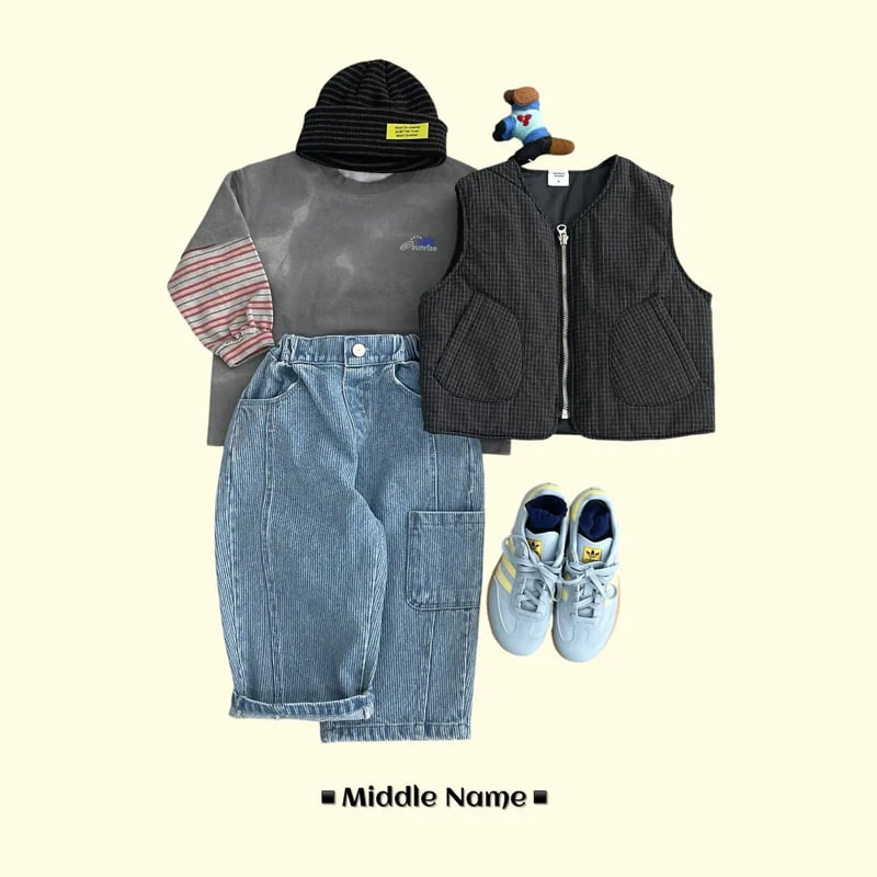 Middle Name - Korean Children Fashion - #todddlerfashion - Rib Check Vest - 11
