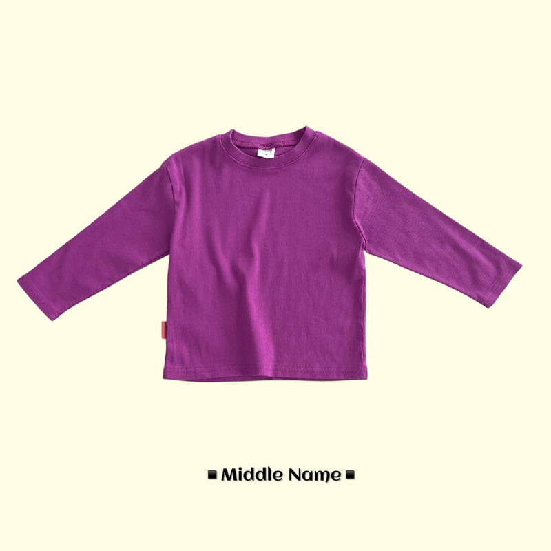 Middle Name - Korean Children Fashion - #todddlerfashion - Small Rib Basic Tee - 3