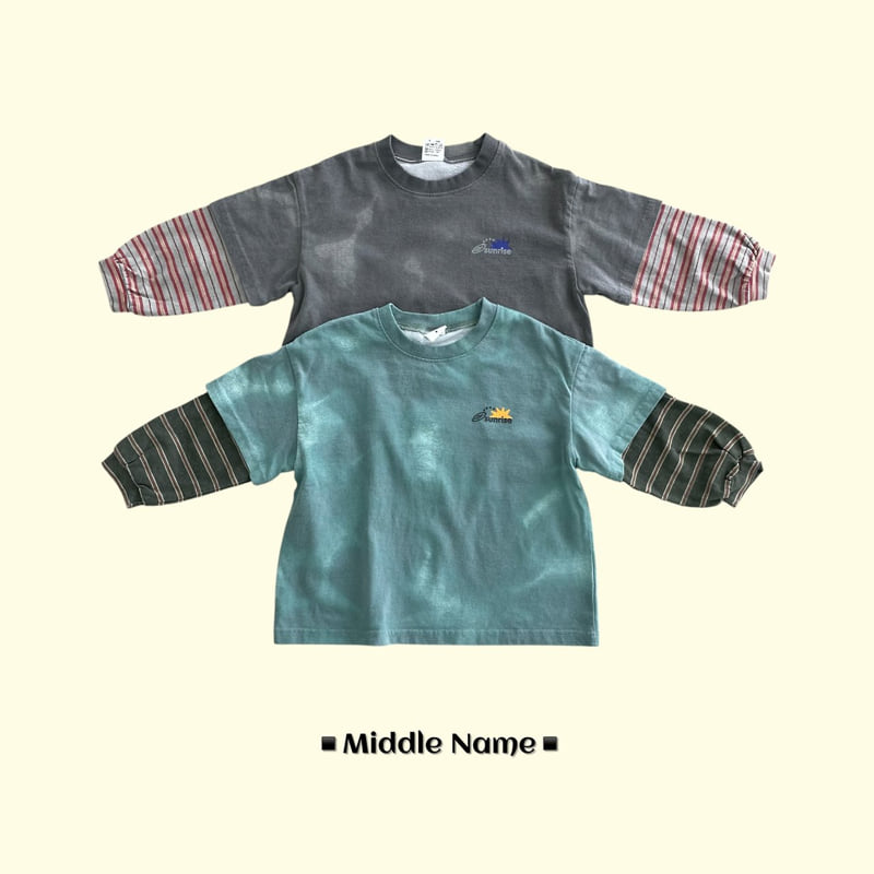 Middle Name - Korean Children Fashion - #todddlerfashion - Water Pigment Layered Tee