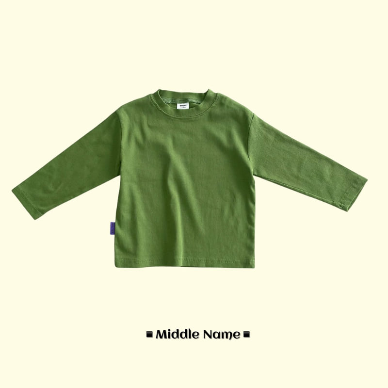 Middle Name - Korean Children Fashion - #todddlerfashion - Small Rib Basic Tee - 4