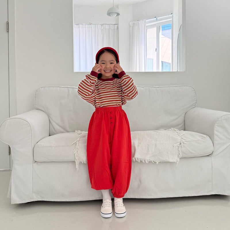 Middle Name - Korean Children Fashion - #toddlerclothing - Dengo Button Jogger Pants - 9
