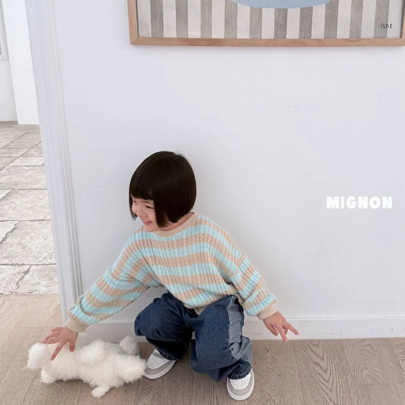 Mignon - Korean Children Fashion - #childrensboutique - Twist Knit Sweatshirts - 12