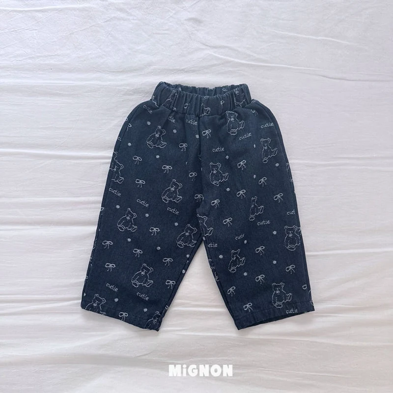 Mignon - Korean Children Fashion - #discoveringself - Bear Denim Pants