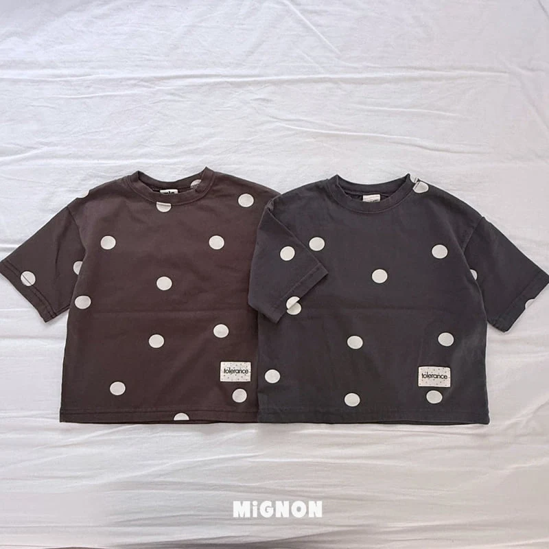 Mignon - Korean Children Fashion - #kidsshorts - Dot Label Tee