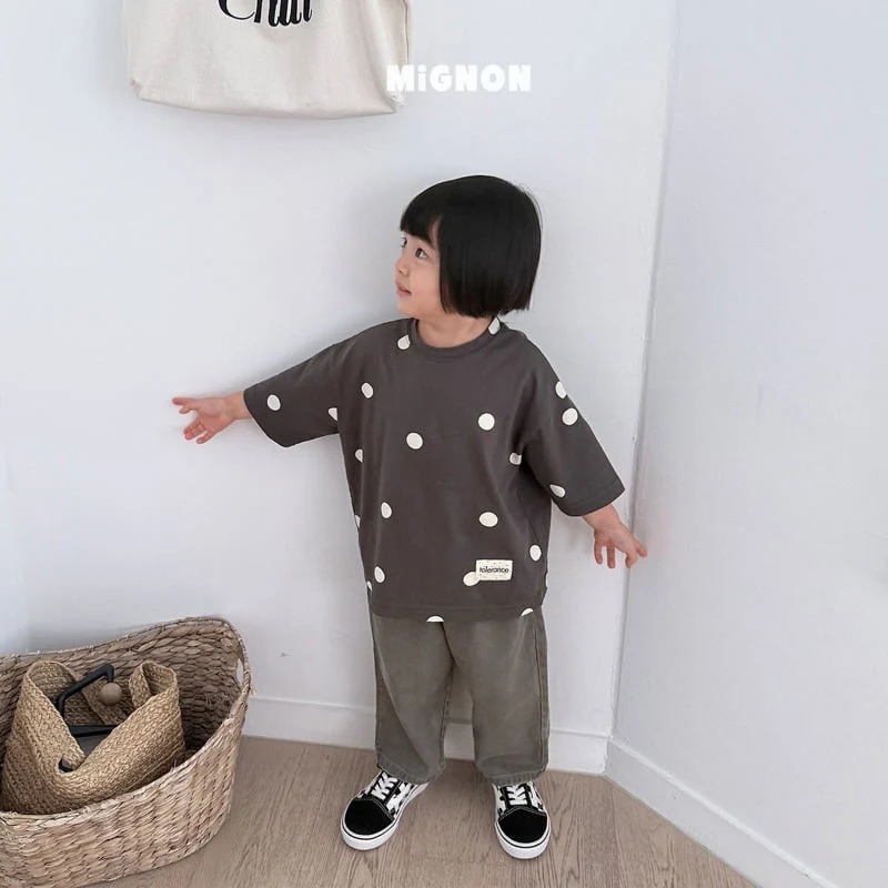 Mignon - Korean Children Fashion - #kidzfashiontrend - Dot Label Tee - 3