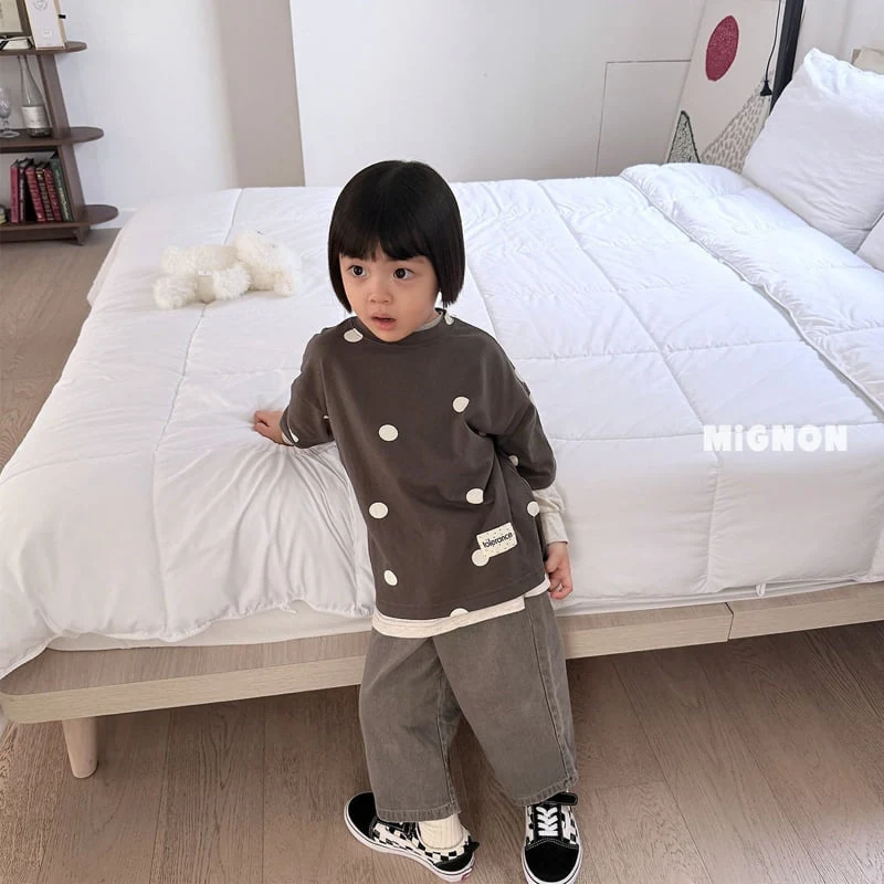 Mignon - Korean Children Fashion - #minifashionista - Dot Label Tee - 7