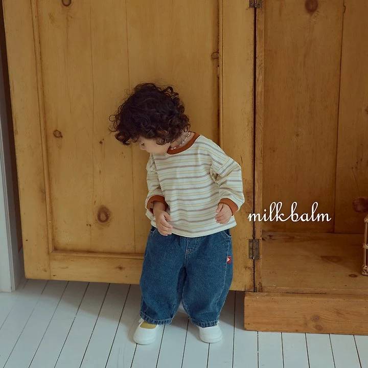 Milk Balm - Korean Children Fashion - #Kfashion4kids - Jerry Striped Tee - 12