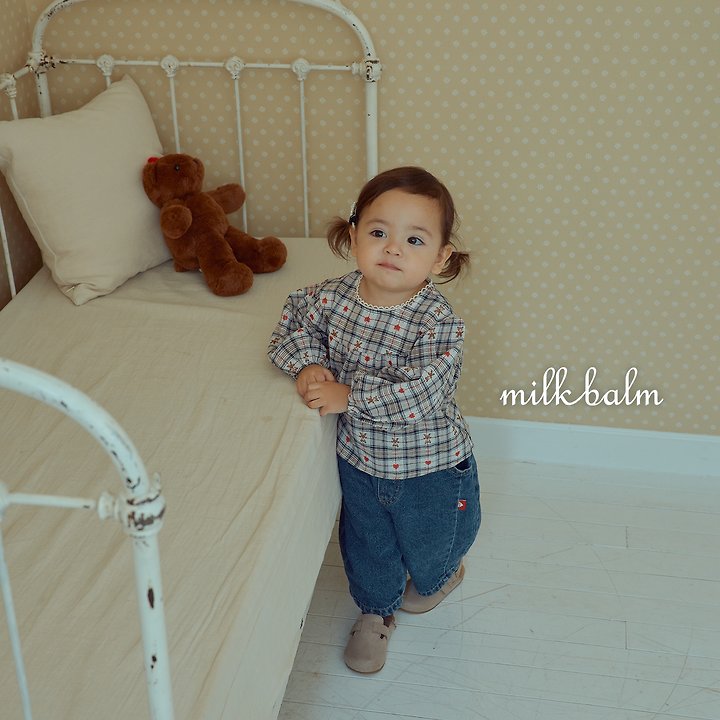 Milk Balm - Korean Children Fashion - #Kfashion4kids - Check Bear Blouse - 8