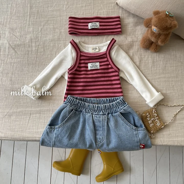 Milk Balm - Korean Children Fashion - #Kfashion4kids - Roundy Denim Pants - 6