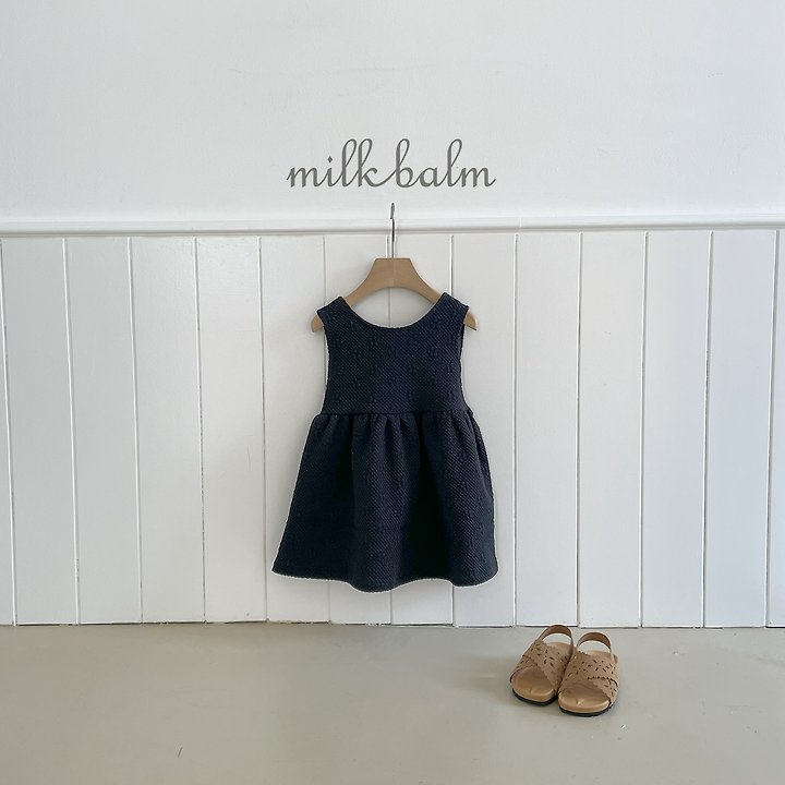 Milk Balm - Korean Children Fashion - #childofig - Embo Jacqard One-piece - 2