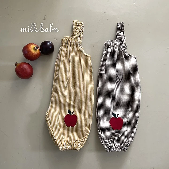 Milk Balm - Korean Children Fashion - #childofig - Apple Overalls - 2