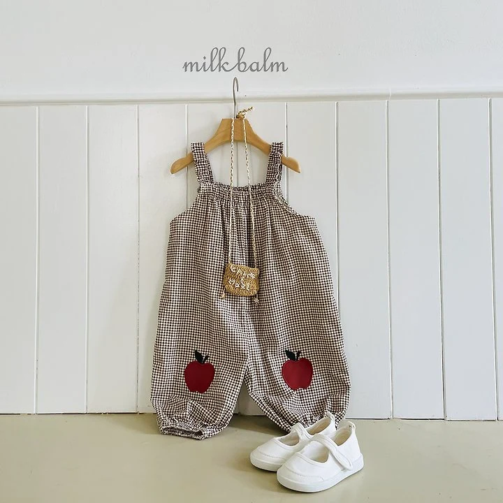 Milk Balm - Korean Children Fashion - #childofig - Apple Overalls - 3