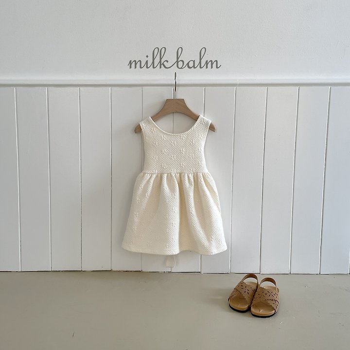 Milk Balm - Korean Children Fashion - #childrensboutique - Embo Jacqard One-piece - 3