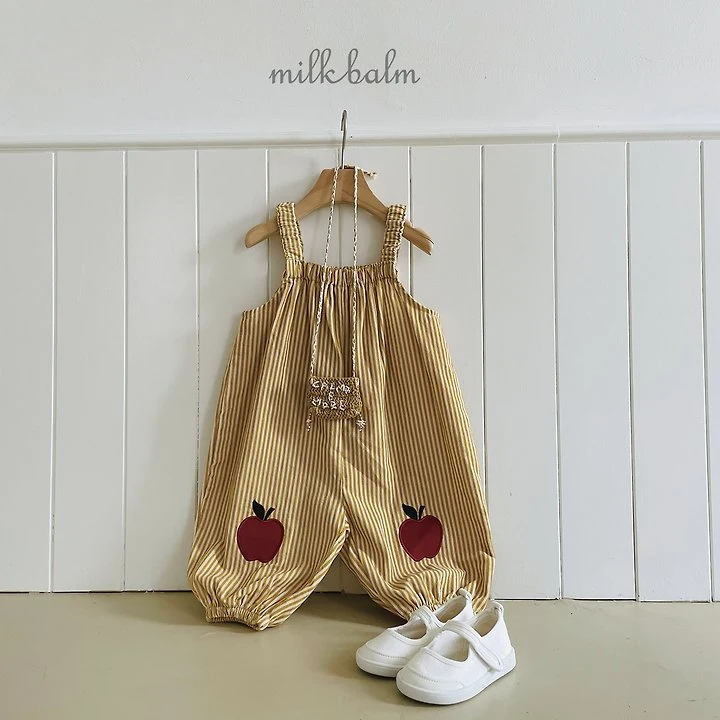 Milk Balm - Korean Children Fashion - #childofig - Apple Overalls - 4