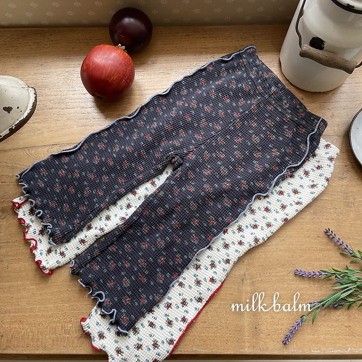Milk Balm - Korean Children Fashion - #childrensboutique - Bloom Waffle Pants - 2