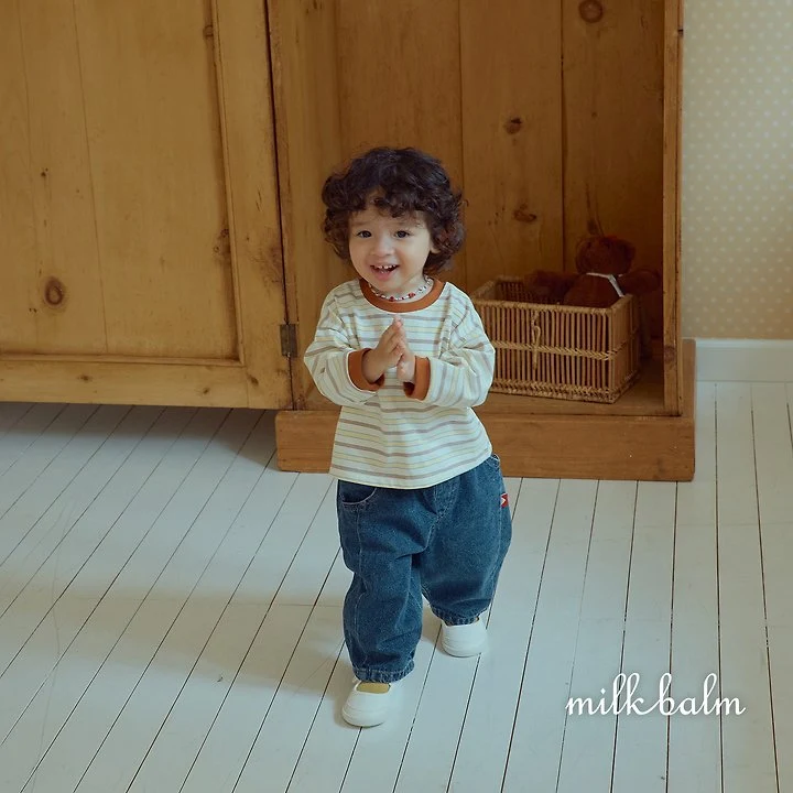 Milk Balm - Korean Children Fashion - #designkidswear - Jerry Striped Tee - 6