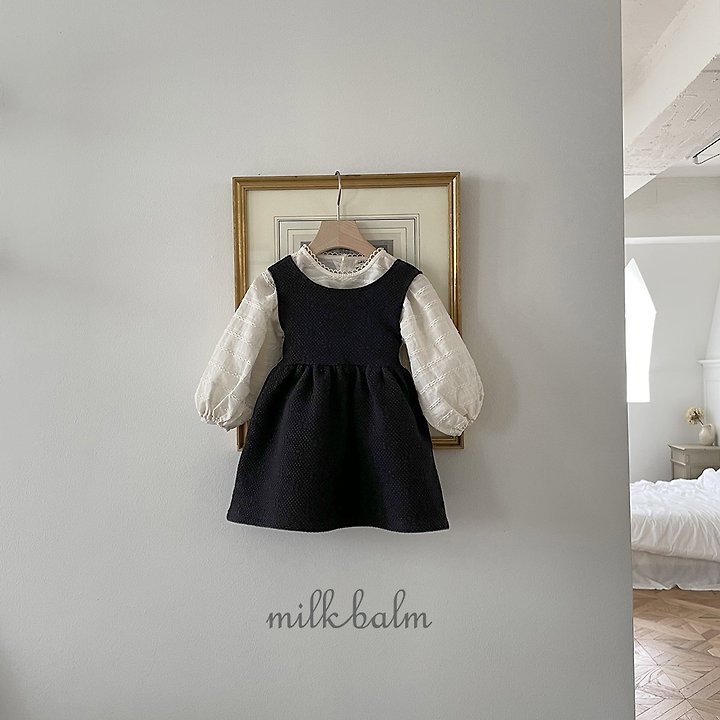 Milk Balm - Korean Children Fashion - #childrensboutique - Embo Jacqard One-piece - 4