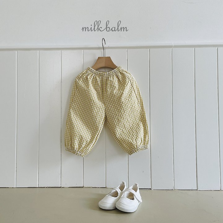 Milk Balm - Korean Children Fashion - #designkidswear - Candy Check Pants - 3