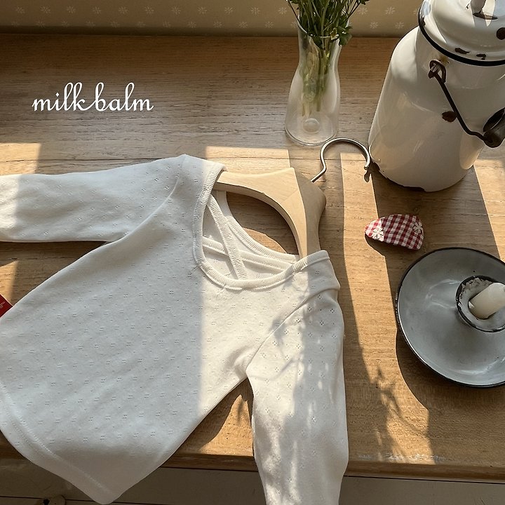 Milk Balm - Korean Children Fashion - #discoveringself - Eyelet X tee - 9