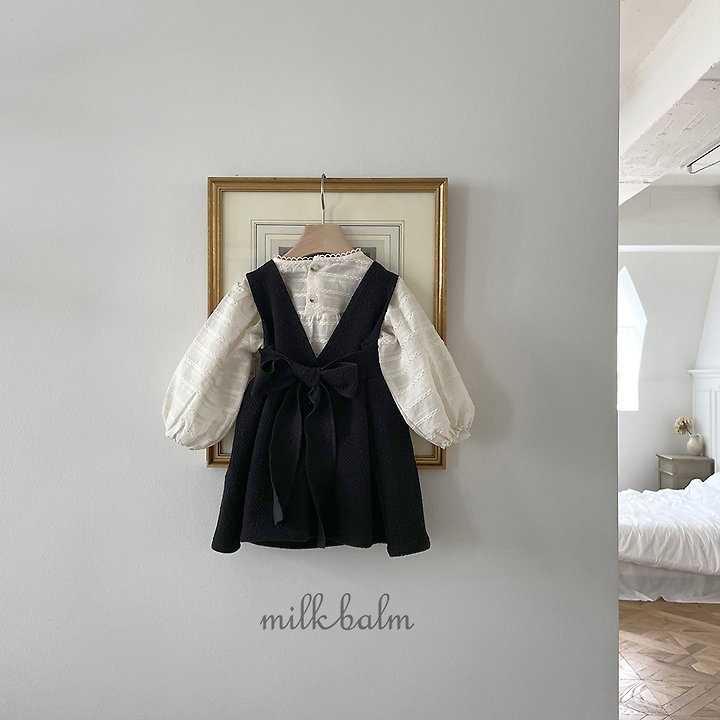Milk Balm - Korean Children Fashion - #discoveringself - Embo Jacqard One-piece - 5