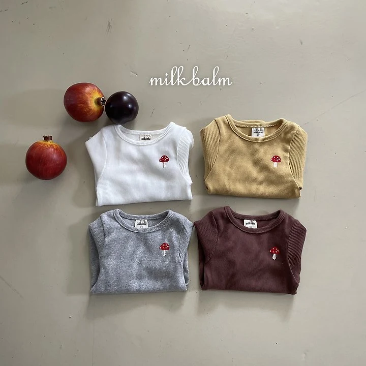 Milk Balm - Korean Children Fashion - #discoveringself - Mushroom Tee