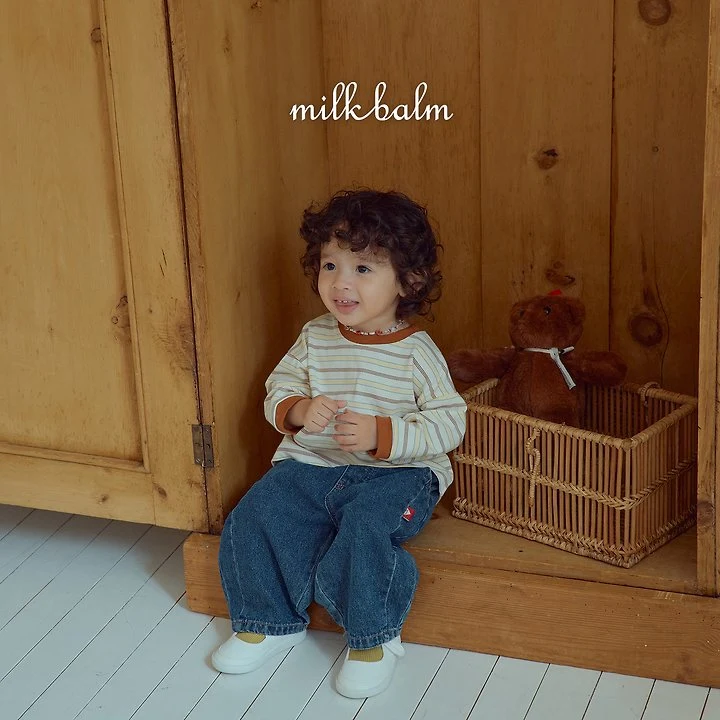 Milk Balm - Korean Children Fashion - #fashionkids - Jerry Striped Tee - 8