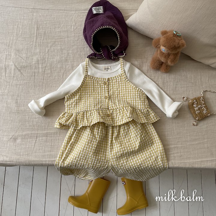 Milk Balm - Korean Children Fashion - #fashionkids - Candy Check Pants - 5
