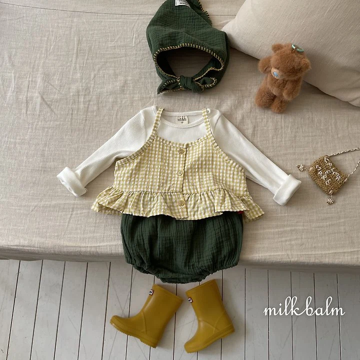 Milk Balm - Korean Children Fashion - #fashionkids - Candy Check Bustier - 4
