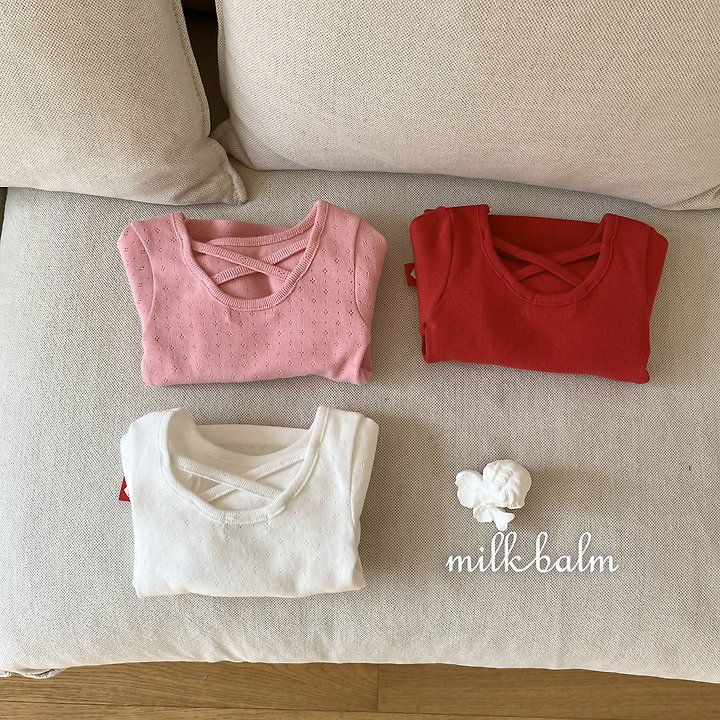 Milk Balm - Korean Children Fashion - #kidsstore - Eyelet X tee - 12