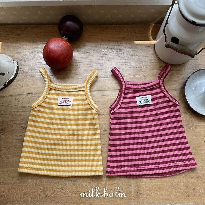 Milk Balm - Korean Children Fashion - #kidsstore - Lollypop Frill Sleeveless - 2