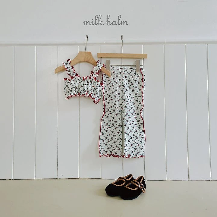 Milk Balm - Korean Children Fashion - #kidsstore - Bloom Waffle Pants - 7