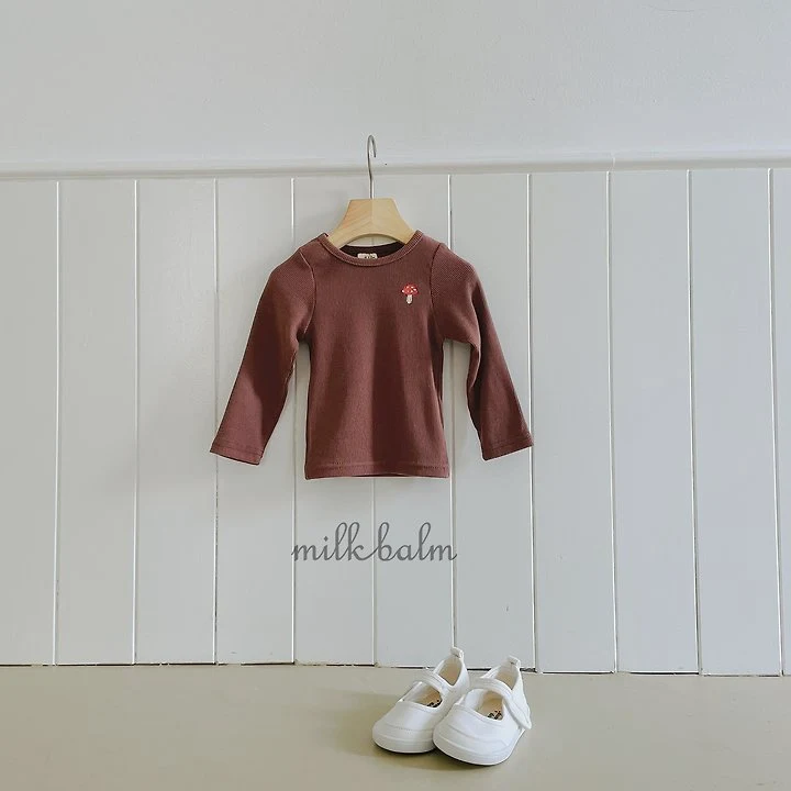 Milk Balm - Korean Children Fashion - #kidsshorts - Mushroom Tee - 4
