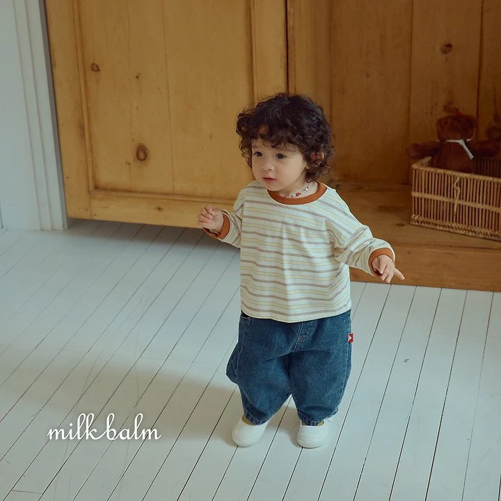 Milk Balm - Korean Children Fashion - #kidzfashiontrend - Jerry Striped Tee - 11