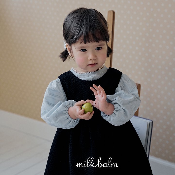 Milk Balm - Korean Children Fashion - #kidzfashiontrend - Embo Jacqard One-piece - 9